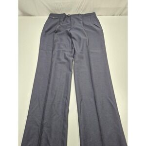 VTG Racquet Club Dress Wool Pants Men's 42x36 Blue Wimbledon Collection Pleated